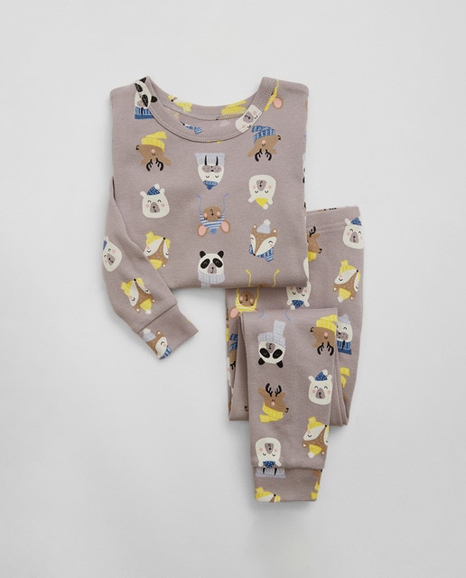 Pijama de dos piezas de niño con manga larga