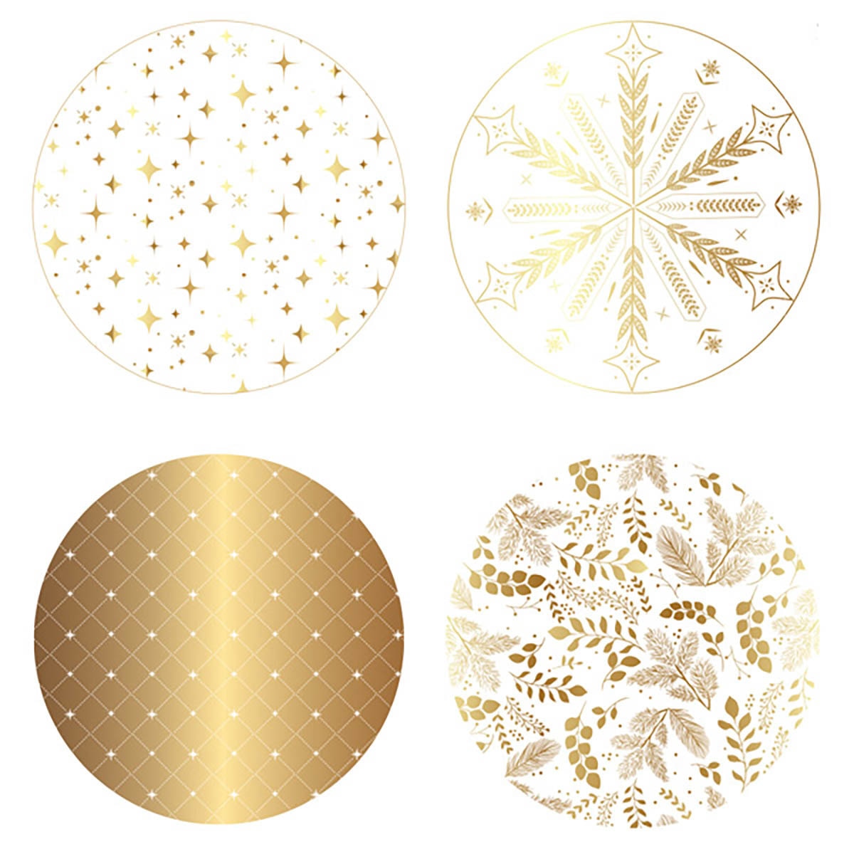 Set 4 portavasos Draeger dorado y