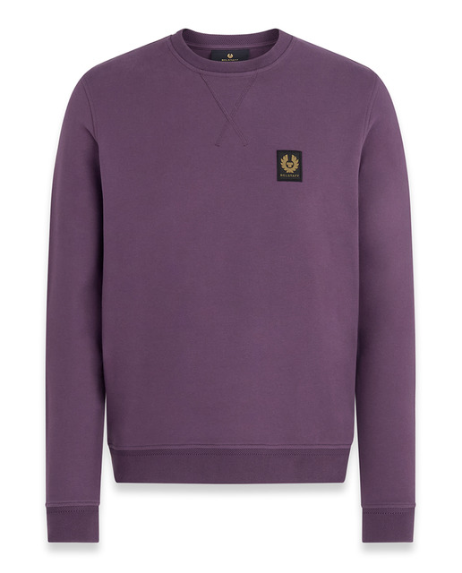 Felpa básica manga larga con logo pequeño de hombre