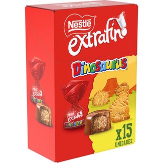 NESTLE EXTRAFINO Dinosaurus bombones rellenos de galleta estuche 192 g