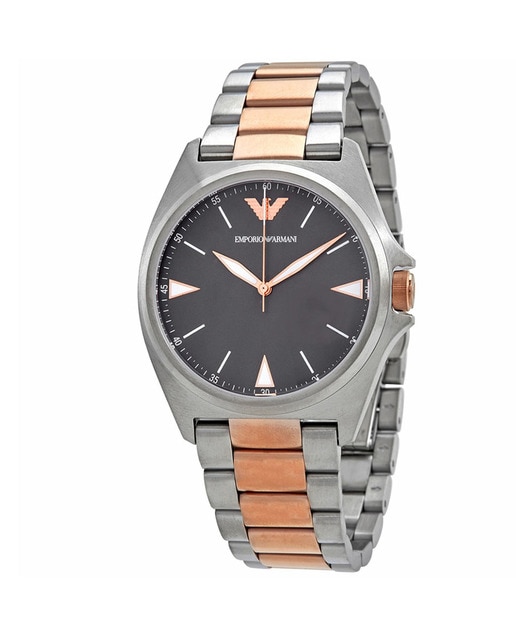 Reloj analógico hombre acero - plateado/rosa