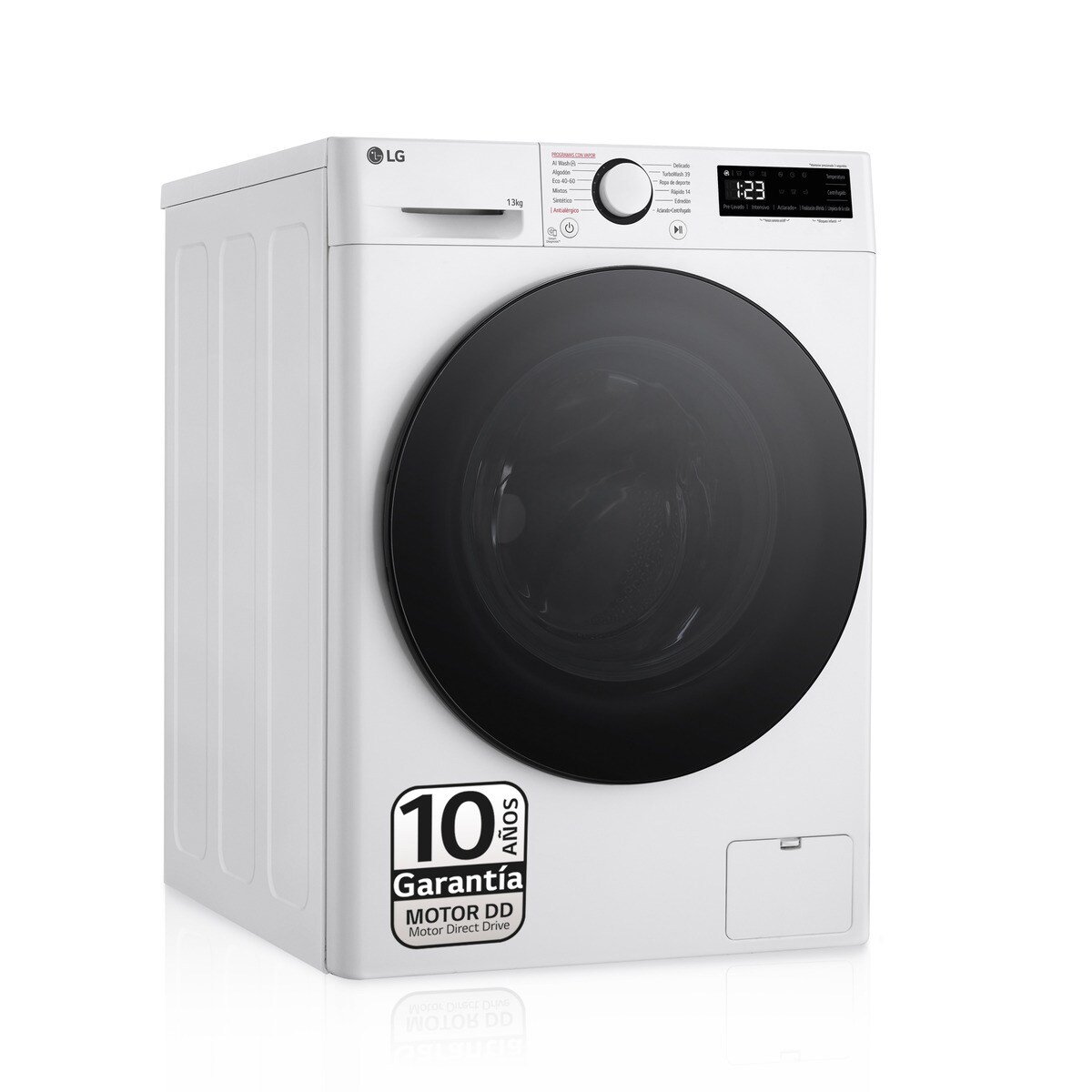 LG - Lavadora LG 13 kg / 1400 rpm, TurboWash 360º Steam - F4WR6013AGW.