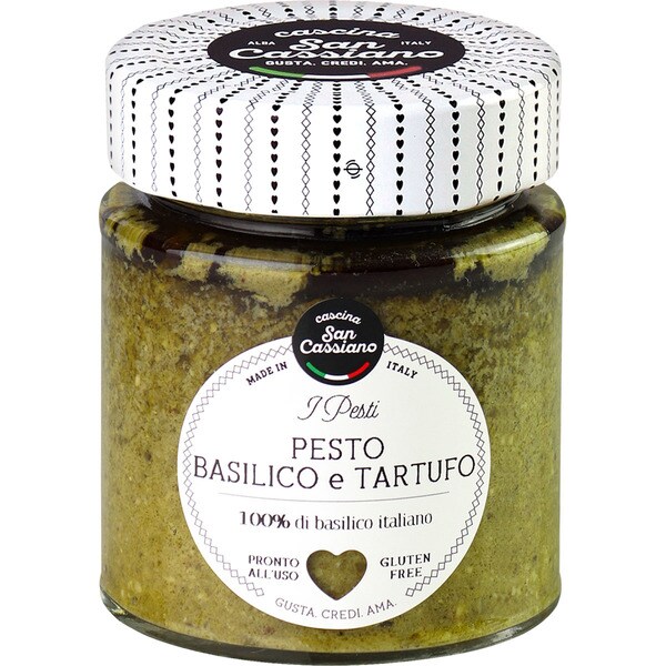 Pesto Sauce mit Basilikum und Trüffel Schale 130 g