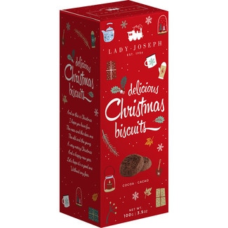 LADY JOSEPH galletas de cacao Edición Navidad caja 100 g