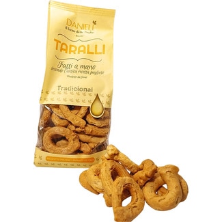 Taralli tradicional hecho a mano paquete 240 g - Danieli