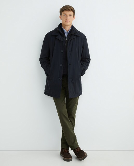 Gabardina tech de hombre reciclada