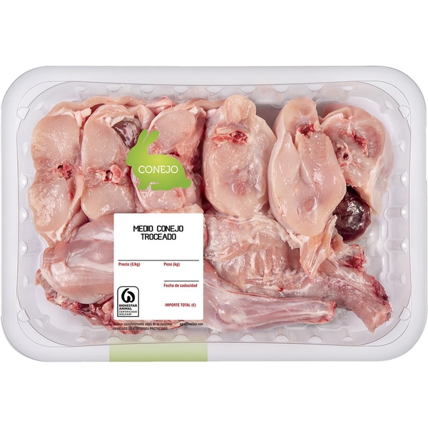 Chopped half rabbit approximate weight tray 600 g