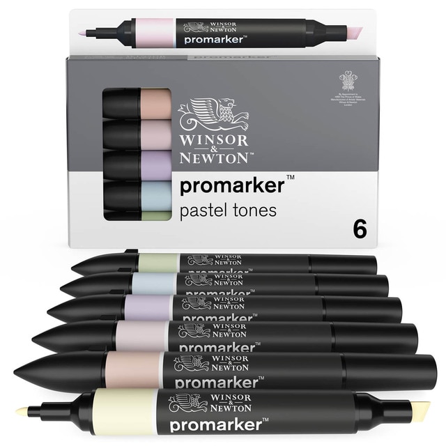Set 6 Rotuladores Promarker Tonos Pastel Winsor&Newton
