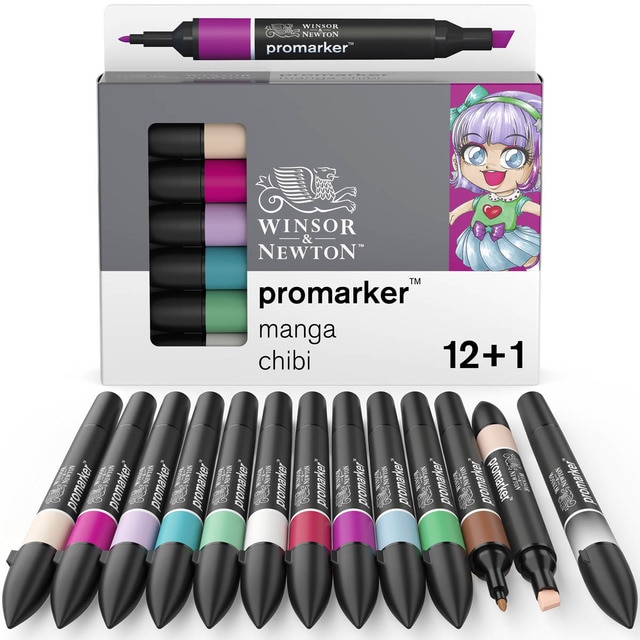 Set 12+1 Rotuladores Promarker Manga Chibi Winsor&Newton