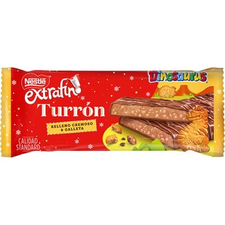 NESTLE EXTRAFINO Schokoladen-Turrón gefüllt mit Dinosaurus-Keks Tafel 231 g