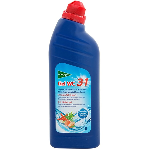 WC disinfectant gel 3 in 1 marine bottle 1 l