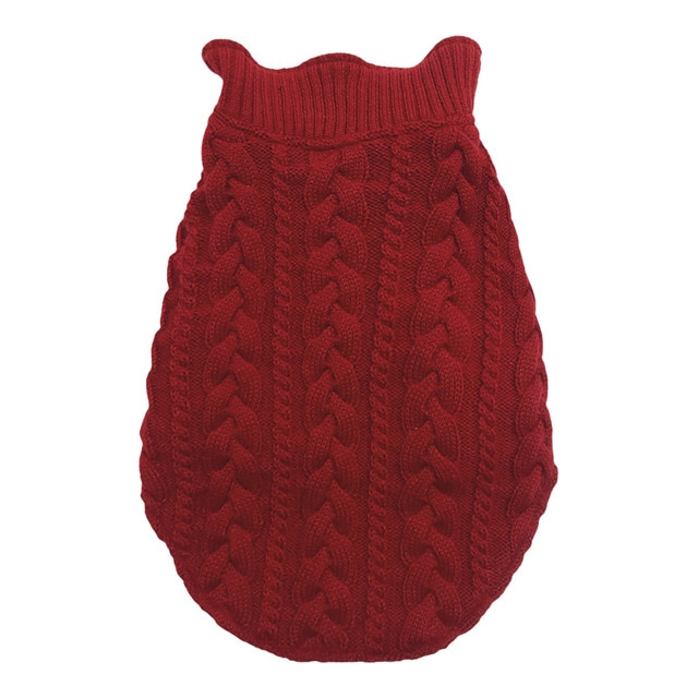Fred & Rita – Jersey Fred & Rita para perros borreguito trenzado. Rojo Talla 25 cm
