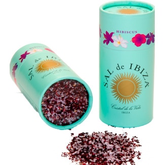 Sal de Ibiza Granito Sal de Mesa com Hibiscus embalagem 90 g