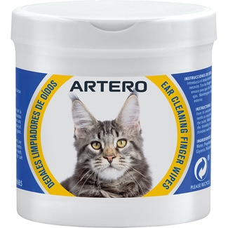 ARTERO Fingeraufsätze zur Reinigung der Katzenohren Behälter 50 Einheiten