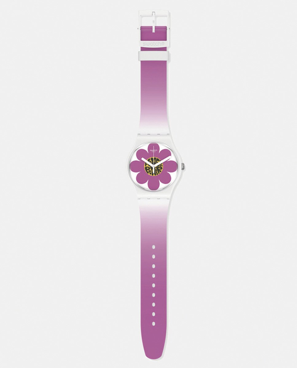 Relógio Bioceramic Flower SO32M104 Bio de Silicone - Rosa Rosa-2