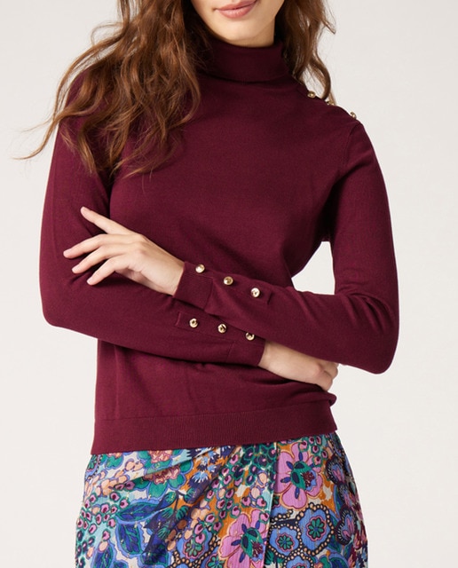 Jersey fino de mujer cuello cisne