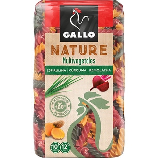 GALLO Nature hélices multivegetales remolacha cúrcuma y espirulina paquete 400 g