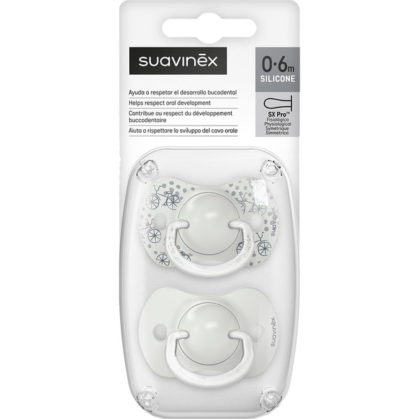 Schnuller mit physiologischem Silikonsauger 0-6 Monate 2 Einheiten verschiedene Modelle