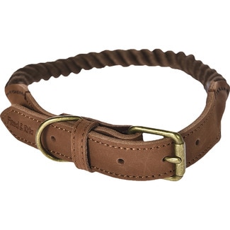 FRED&RITA collar para perros de cuerda y piel Marrón talla M 1,9x35-46 cm 1 unidad
