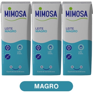 Mimosa Leite Magro Pack 3 embalagem 200 ml