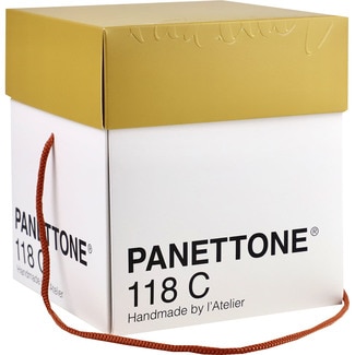 L'ATELIER BARCELONA dark chocolate and gianduja panettone container 750 g