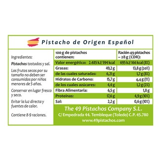 Pistacho manchego tostado envase 200 g - 49 Pistachos