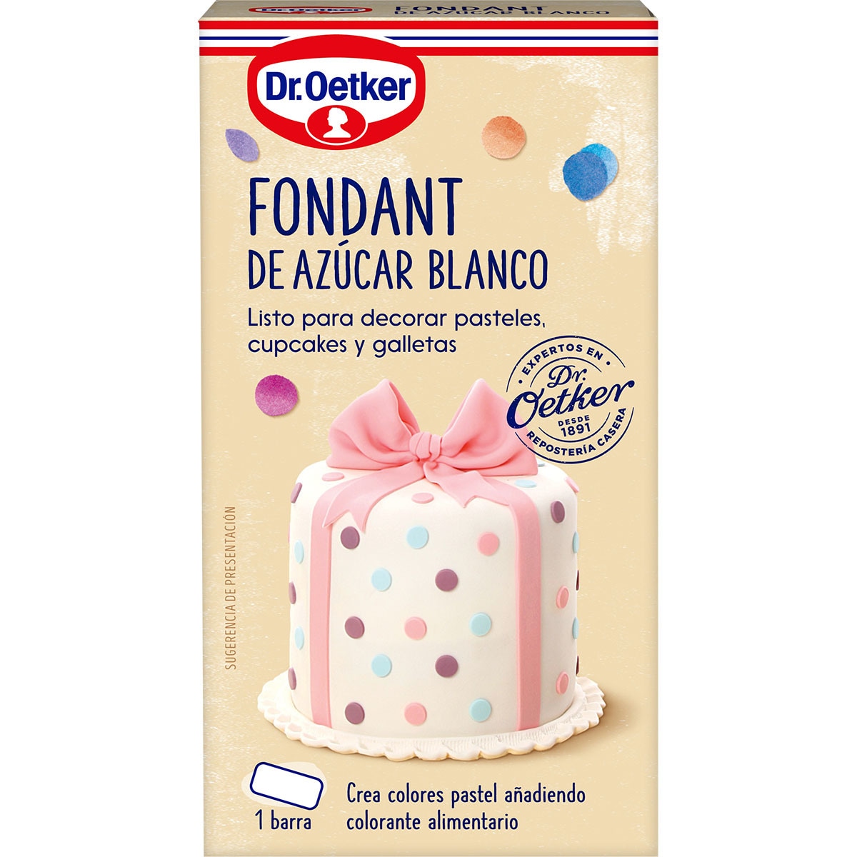 fondant de azúcar blanco