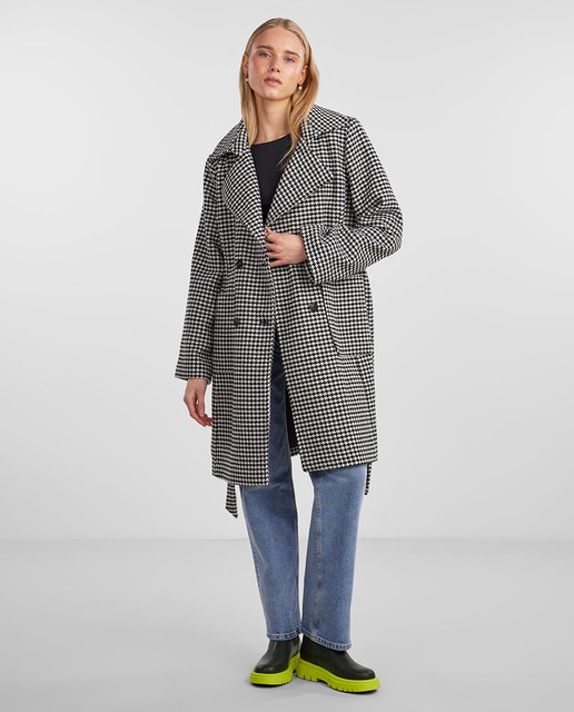 Manteau pied de poule femme hot sale