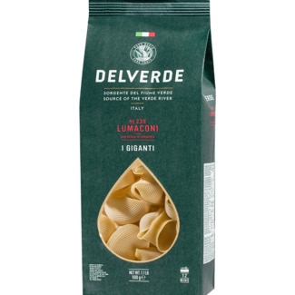 Delverde Massa Cotovelos Lumaconi Gigante embalagem 500 g