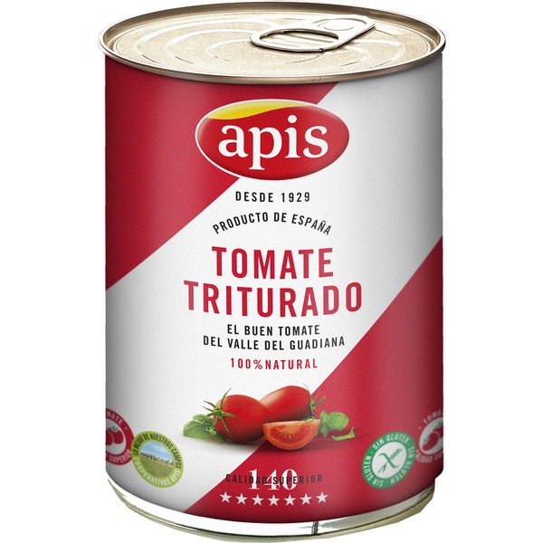 tomate natural triturado sin gluten lata 800 g