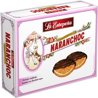 LA ESTEPEÑA Kandierte Orangen mit dunkler Schokolade Naranchoc Karton 250 g