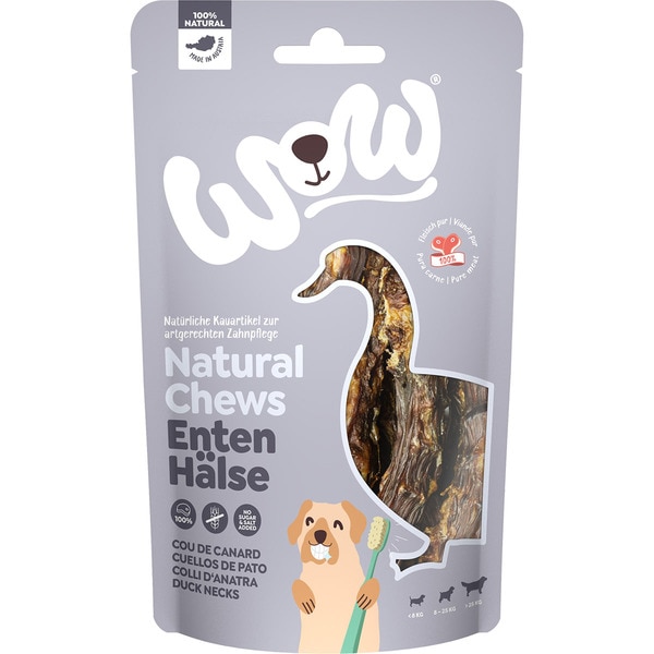 snacks dentales para perros cuello de pato No Grain envase 250 g