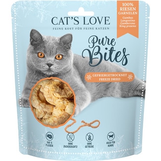 CAT'S LOVE freeze dried prawn cat snacks container 25 g
