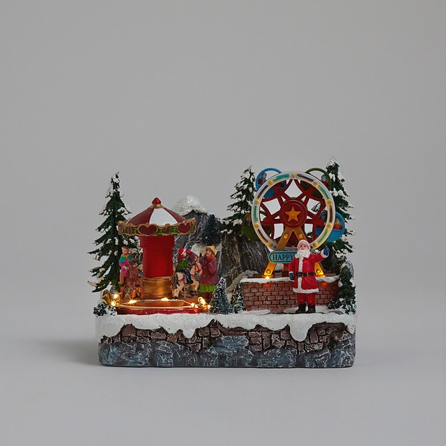 Papá Noel con noria y 12 luces LED Belén Americano Navidad El Corte Inglés