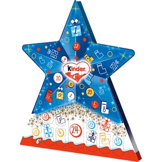 KINDER Adventskalender Stern mit Milchschokolade Karton 149 g