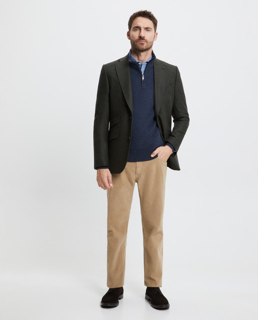 Chaqueta de hombre franela regular fit