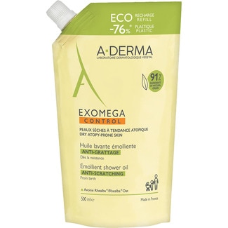 DUCRAY A-Derma Exomega aceite de ducha emoliente anti-irritación desde el nacimiento envase 500 ml eco-recarga