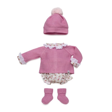 La ropita de mi muñeco Bebé Conjunto rosa 