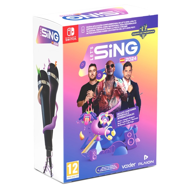 Let´s Sing 2024 + 2 micros Nintendo Switch