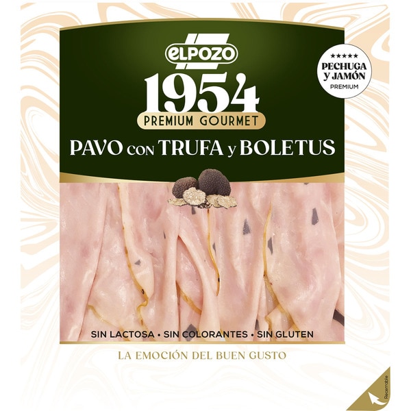 Edición 1954 Premium Gourmet pavo con trufa y boletus en lonchas envase 120 g sin gluten sin lactosa
