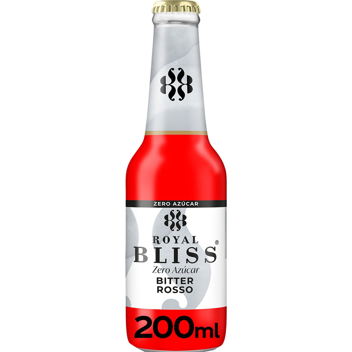 Bebida refrescante amarga Bitter Rosso Zero azúcar botella 20 cl