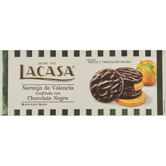 LACASA naranja de Valencia confitada con chocolate negro Sin Gluten tableta 150 g