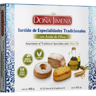 DOÑA JIMENA Gemischte traditionelle Spezialitäten mit Olivenöl Karton 400 g