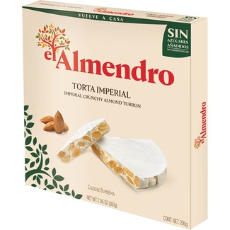 EL ALMENDRO harte Turrón-Kaisertorte 0% Zuckerzusatz Premiumqualität Karton 200 g