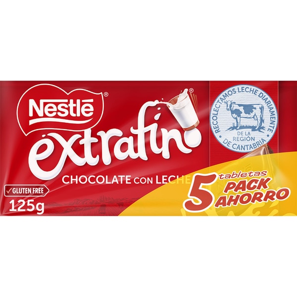 milk chocolate gluten-free 5-pack bars 125 g
