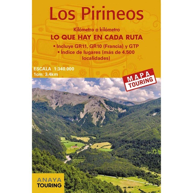 Mapa de Los Pirineos 1:340.000 - (desplegable)