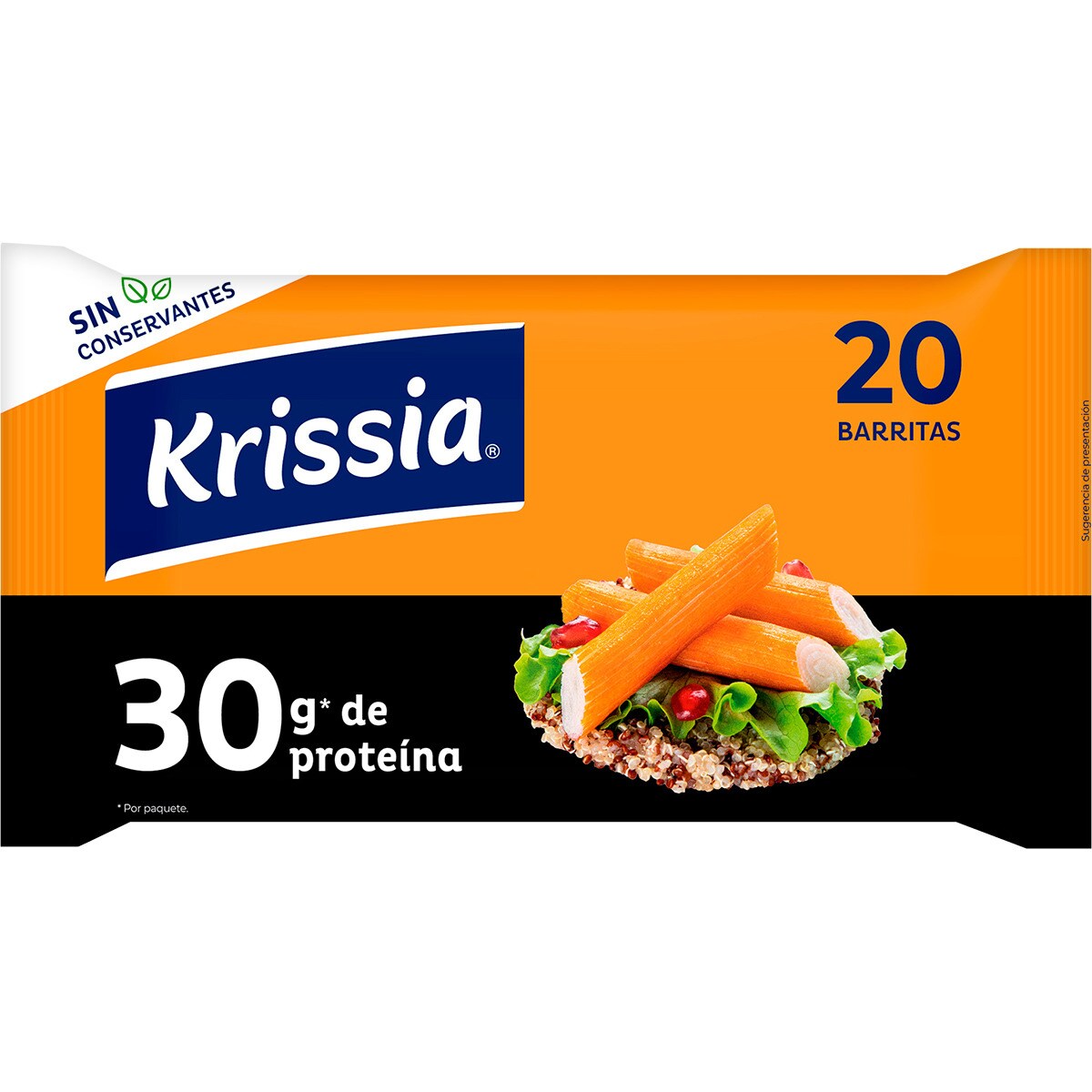 Surimi en barritas con proteína sin gluten y sin lactosa 20 unidades