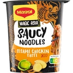noodles Saucy sésamo con pollo vaso 75 g neto escurrido