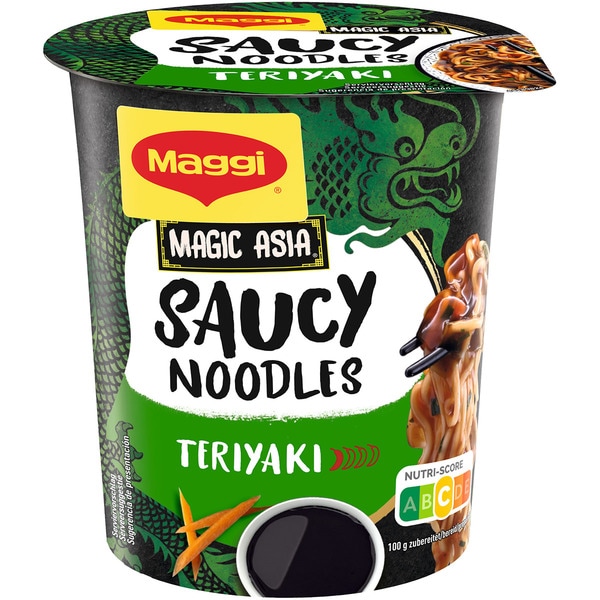 noodles Saucy Teriyaki vaso 75 g neto escurrido