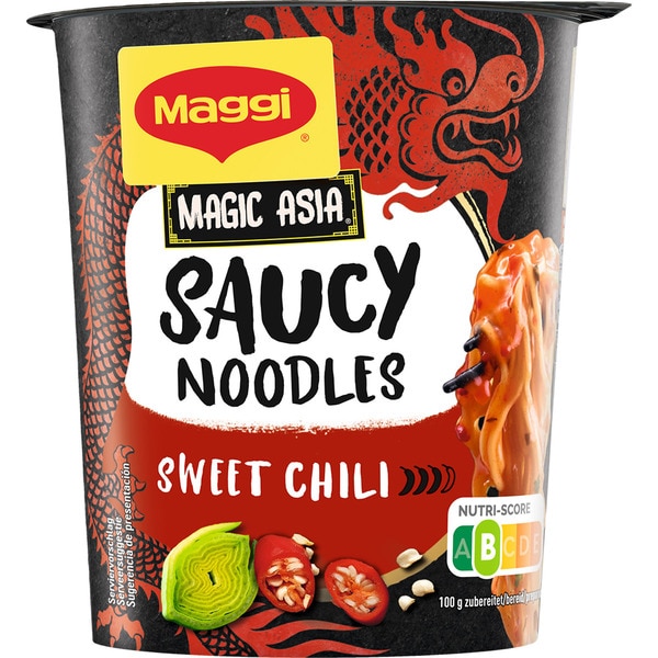 noodles Saucy sweet chili vaso 75 g neto escurrido